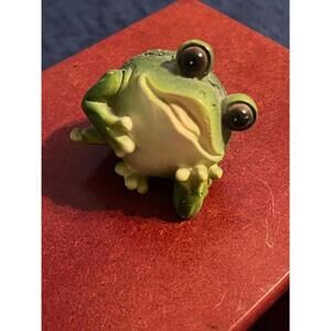Cute Green Frog Figurine